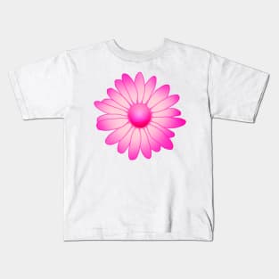 Pink Magenta Ombre Daisy Flower Kids T-Shirt